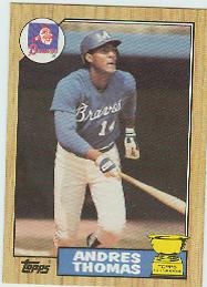 1987 Topps Baseball Cards      296     Andres Thomas